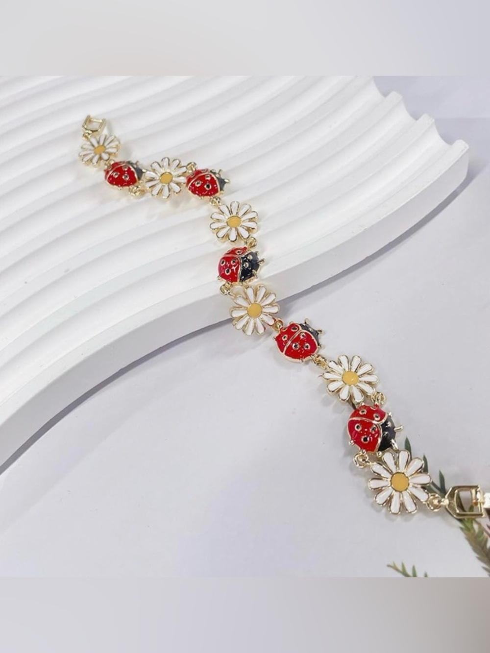Daisy & Ladybug Gold-Tone Charm Bracelet - Picture 3 of 5